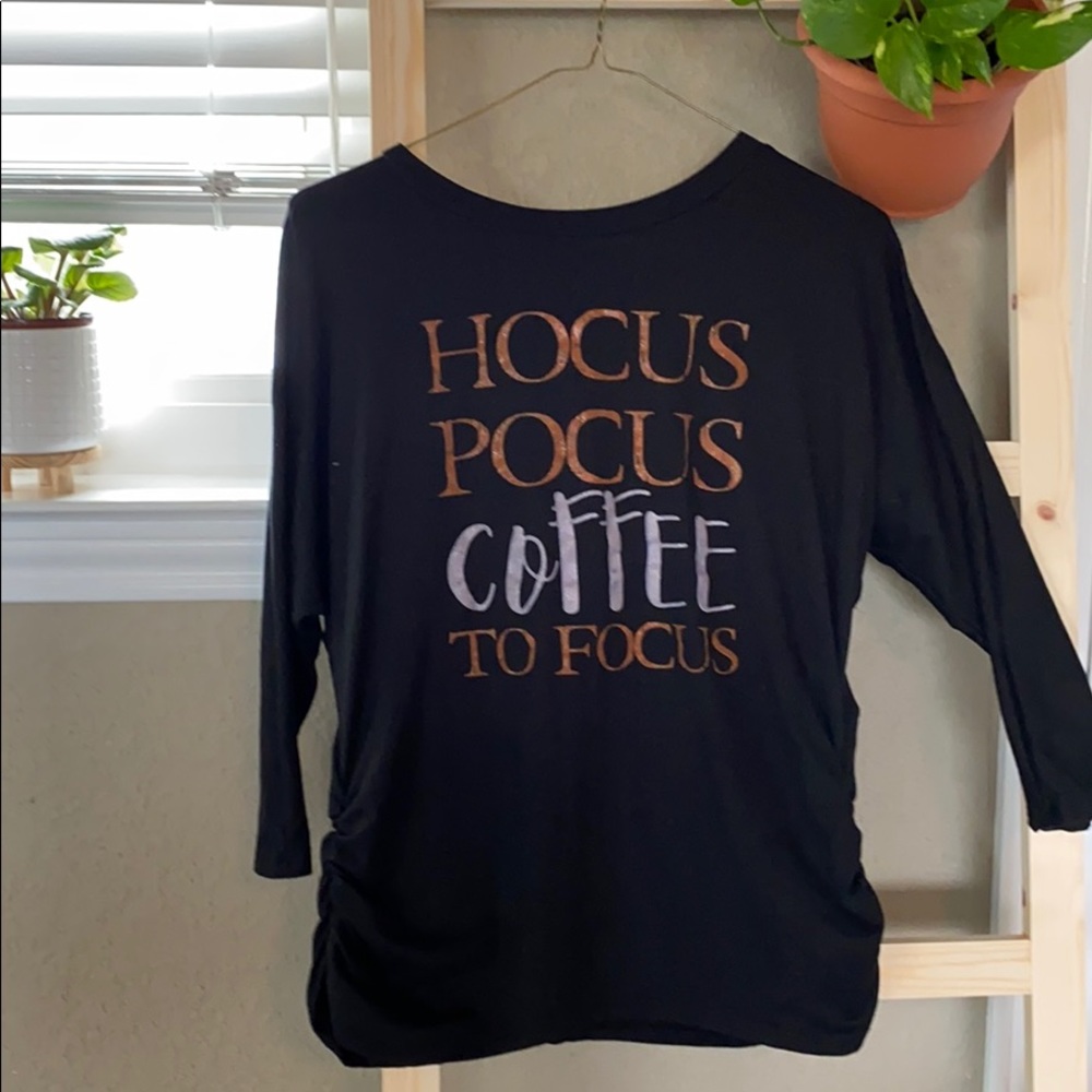Cute coffee 3/4 sleeve top - Hocus Pocus